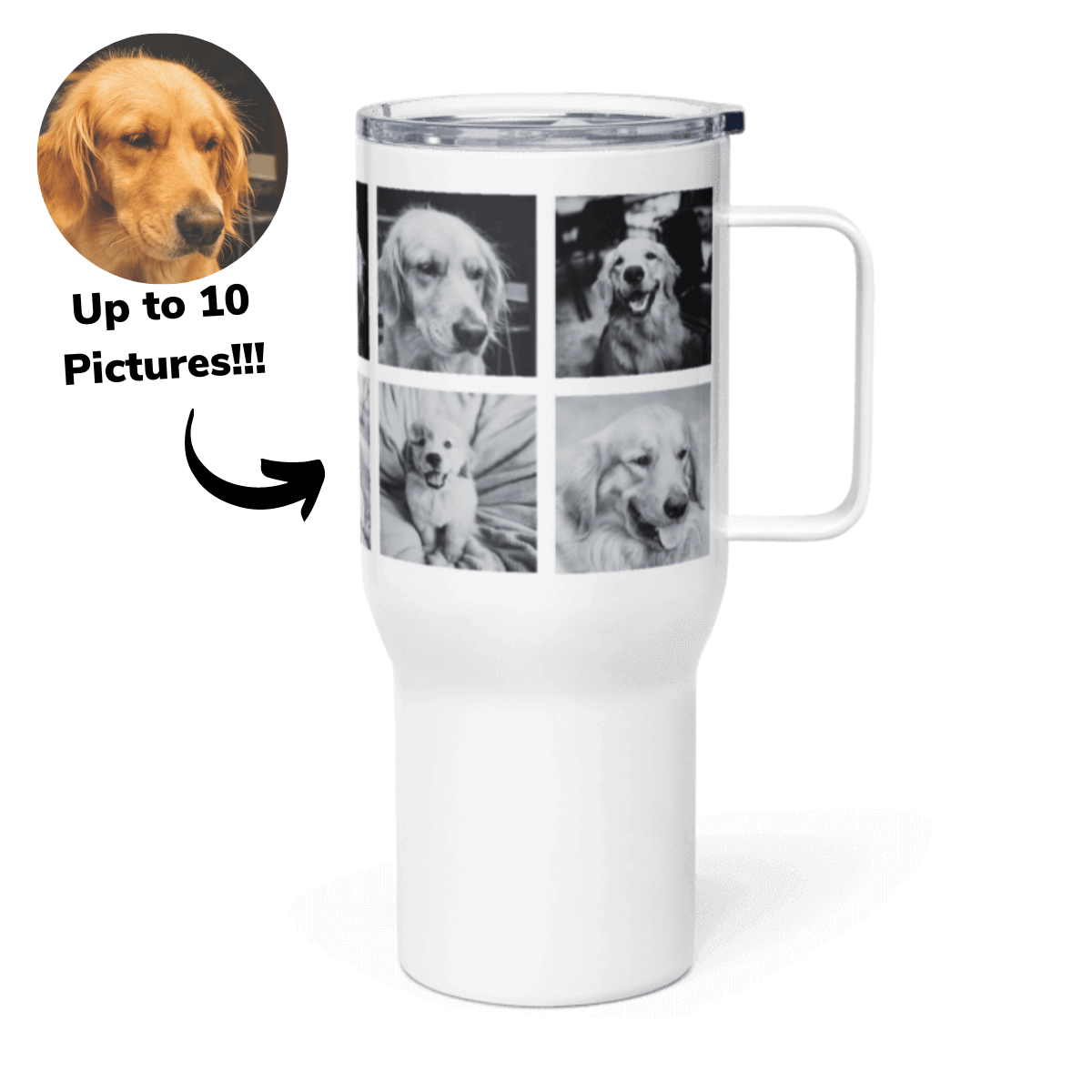 Custom Pet Stainless Steel Tumbler (Up to 10 Pictures)